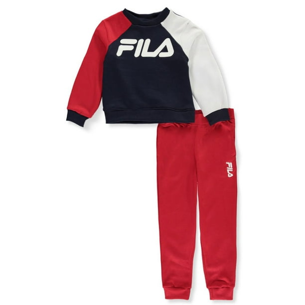 FILA - Fila Boys' Raglan 2-Piece Sweatsuit Pants Set - red, 4t ...
