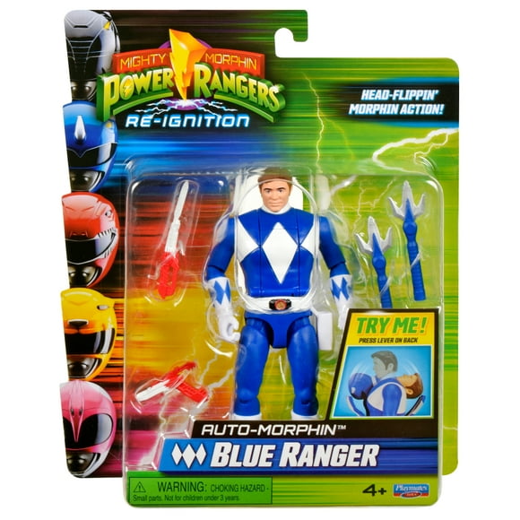 Mighty Morphin Power Rangers: Re-Ignition - Auto-Morphin Blue Ranger Action Figure by Playmates Toys