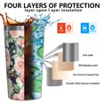 thumbnail image 3 of Pioneer Flower 10oz Tumblers Stainless Steel Tumbler with Lid and Straw,Vacuum Insulated Double Wall Travel Tumbler Cups with Cleaning Brush for Coffee, Tea, 3 of 4