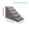 thumbnail image 1 of Dog Stairs 3/4 Steps High Density Foam Dog Stairs Ramps, Non-Slip Pet Steps For Older Dogs, Dog Ramp For Couch, 1 of 5