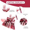 thumbnail image 5 of Arneses para perros pequeños, ropa para cachorros, gatos, conejos, conejos, a cuadros, para mascotas, gatos, vestidos con lazo, talla XXXL, color rojo, 5 of 5