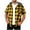 Yellow, variant on Maean Men's Plaid Hooded Shirt Short Sleeve Button down Tops Drawstring Casual Tshirts with Pockets
