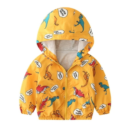 

Stamzod Children Jackets Autumn Spring Kids Outerwear Coats Cute Dinosaur Cartoon Jackets For Boys Baby Boys Girls Windbreaker Toddler Coat 12M-5Y