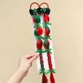 thumbnail image 6 of Christmas Braided Wig with Bow-Ties and High Ponytail Hair Ties - Polyester, Elastic, Reusable, Easy Wear, Non-Slip Hair Accessory for Holiday Parties & Photo Props, 6 of 6
