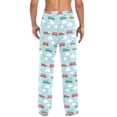 thumbnail image 4 of FORMRS Mens Pajama Pants with Pockets Cotton Sleepwear Lounge Bottoms Sizes S-2XL, Blue Trains Pattern, 4 of 7