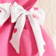 thumbnail image 4 of UAYOTSE Baby Girl Clothes Romper Love Heart Print Long Sleeved Ruffled Bow Skirt Headband Outfits Set,Sizes 3-6 Months, 4 of 9