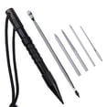 thumbnail image 2 of Soidarity Marlin Set Agujas de cordones Acero inoxidable Profesional Pequeña artesanía Costura Reutilizable Extraíble Tejer Pin Trabajo de cuero carpas 6 piezas negro Soidarity OD023335-07B, 2 of 6