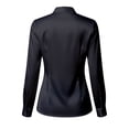 thumbnail image 6 of LIUJUNSHOP Womens Bow Tie Front Smocked Long Sleeve Blouse Elegant Office Shirt Top, 6 of 7