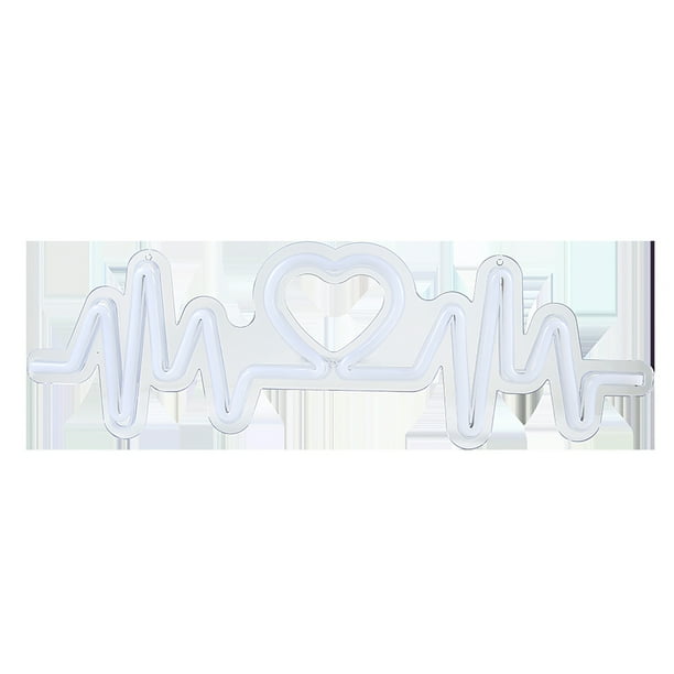 Electrocardiograma Latido Del Corazón Letrero De Neón Luz Compacta Artística Alimentada Por Usb Lámpara De Paisaje Decoración Luz De Pared Lámpara De Ambiente Para Dormitorio Lounge Bar Serendint HA027577-01