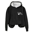 thumbnail image 5 of Ounisa Women's Fall Winter Print Front Back Hooded Long Sleeve Sweatshirt Top Soft Breathable Lightweight Cozy Pullover, 5 of 5