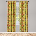 thumbnail image 3 of Ambesonne Floral Curtains, Tulips and Daffodils Pattern, Pair of 28"x63", Khaki Multicolor, 3 of 5