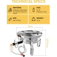 thumbnail image 2 of 200,000/BTU Stainless Steel Single Burner Propane Stove,Heavy Duty Outdoor Propane Burner Gas Stove Cooker,High-Pressure Outdoor Burner for Cooking for Turkey Fryer,Crawfish Boil,Home Brewing, 2 of 7