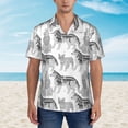 thumbnail image 2 of Fuzoiu German Shepherd Dog Print Hawaiian Shirt for Men, Summer Beach Casual Short Sleeve Button Down Shirts, Men’s Beach Summer Shirts with Pocket,X-Large, 2 of 7