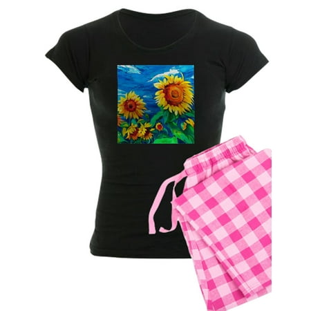 

CafePress - Sunflowers Painting Pajamas - Women s Dark Pajamas