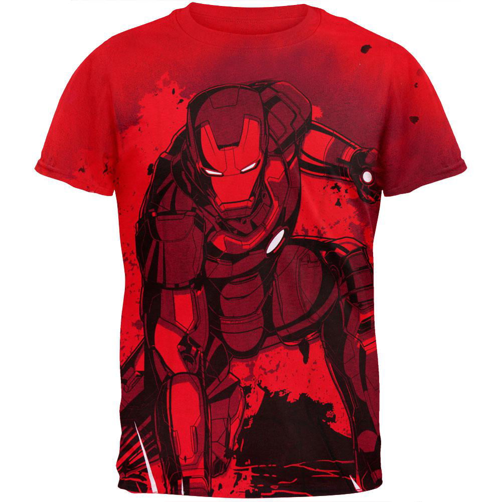 Iron Man - Stained Back All-Over T-Shirt - Walmart.com