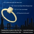 thumbnail image 2 of Gem Stone King 10K Yellow Gold White Ethiopian Opal Solitaire Engagement Ring for Women | 0.51 Cttw | Oval Cabochon 7X5MM | Gemstone October Birthstone | Available in Size 5-10, 2 of 4