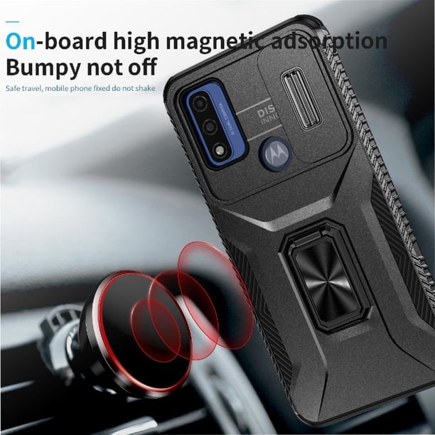 Funda para GANGXUN Motorola Moto G Power 2022 - Soporte metálico, Función magnética, Negro