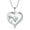 04-April - Simulated Diamond, variant on Blaniy Heart Birthstone Necklace Sterling Silver Rose Flower Pendant Jewelry Gifts for Women, 18"