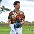 thumbnail image 3 of Honeii Elegant Floral Vase Painting Print Polo Shirt, A Classic Short-Sleeved, Button-Down Golf Shirt for Men,Mens Polo Shirts Short Sleeve-4X-Large, 3 of 6