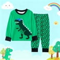 thumbnail image 2 of BOOMNY Boys 2 Peice Pajamas Sets Car Graphic Long Sleeve Sleepwear Tops Pants Pjs Set for Kids Cozy Loungewear Homewear, 2 of 3