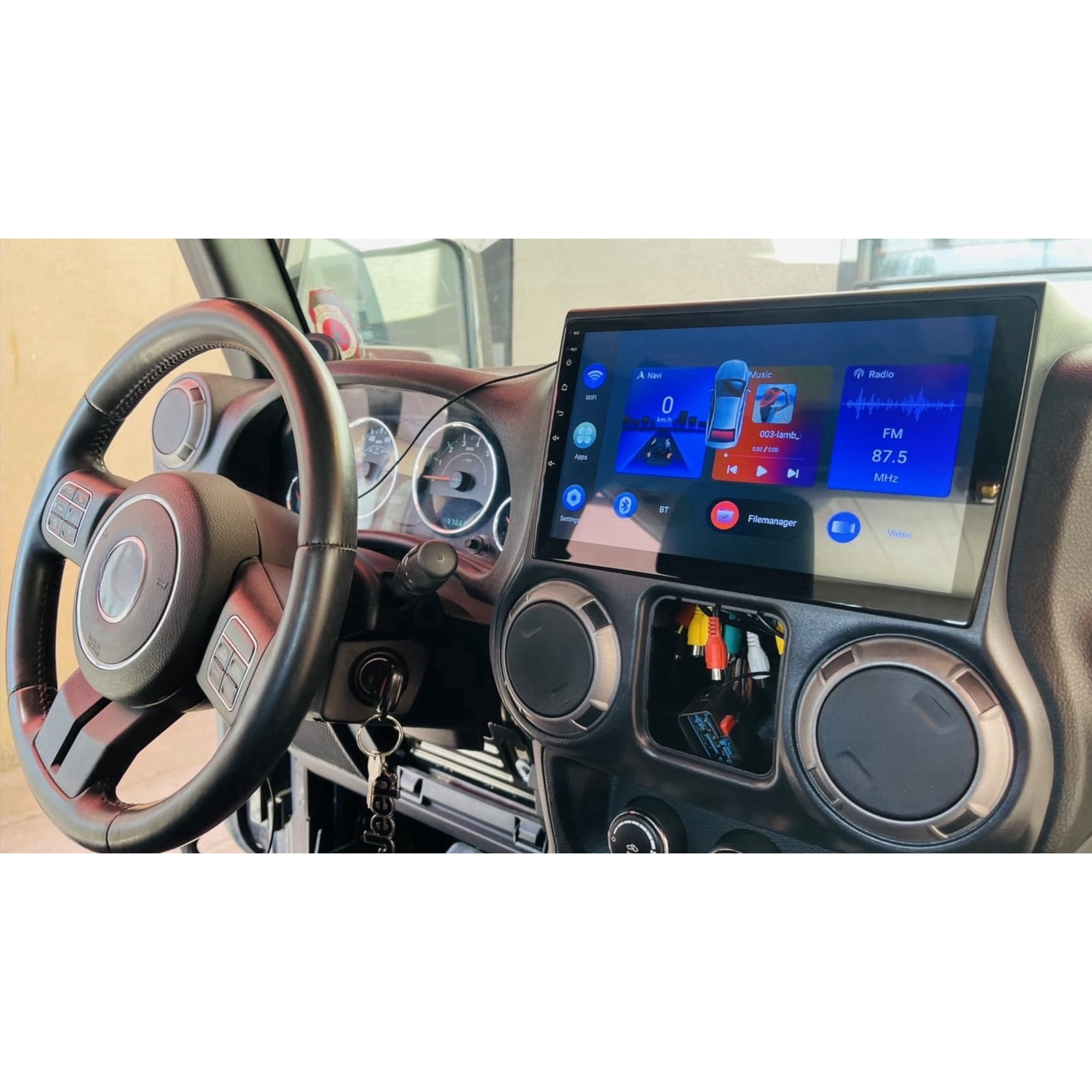 For 2011-2014 Jeep Wrangler 3 JK Apple Carplay Car Radio Stereo Android GPS SWC