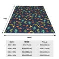 thumbnail image 3 of Honeii Shells and Seaweed Print Fleece Blanket - Throw Blanket for Bed, Sofa, Couch, Camping, and Travel , Microplush Ultra Soft Warm Blanket-60"x50", 3 of 7
