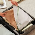 thumbnail image 2 of Oggfader 3 Sizes Travel Packing Cubes, White Eco-Friendly Cloth Organizer Bags for Luggage, Underwear & Cosmetics - Space Saving, Breathable, 2 of 7