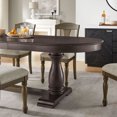 thumbnail image 4 of 76"-94" Long Expandable Dining Table for 4-8, Modern Kitchen Oval Dining Table with Removable Leaf, Space Saving for Kitchen Living Room, Dark Brown, 4 of 8