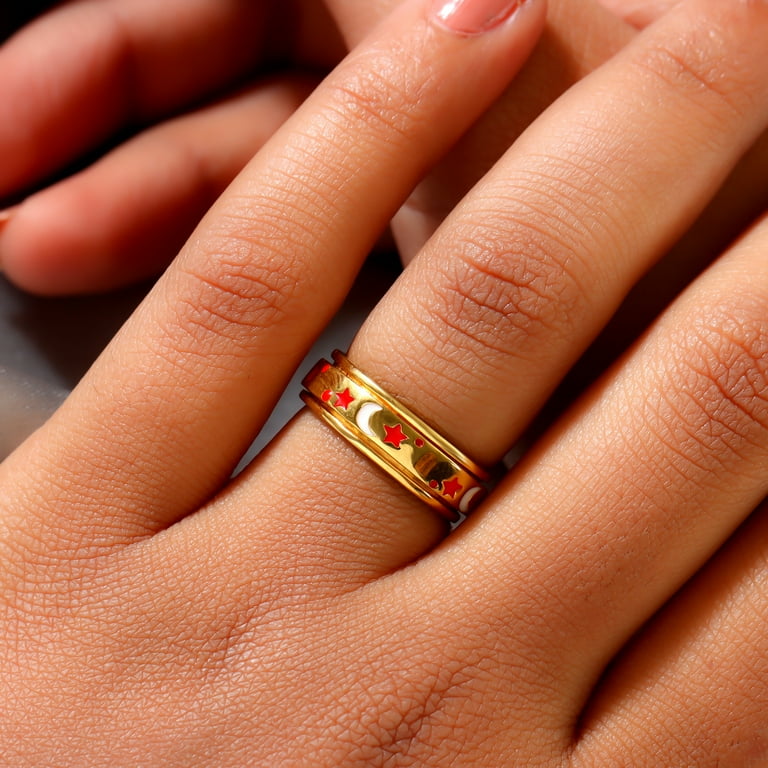 Women's gold shop spinner rings