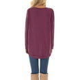 thumbnail image 3 of ShomPort Basic Sweatshirts for Women Long Sleeve Round Neck Solid Color Tee Shirt Loose Comfy, 3 of 3