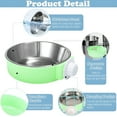 thumbnail image 3 of ACDANC 2026 New Crate Dog Cat Bowls,Removable Stainless Steel Hanging Pet Cage Bowls Kennel,Food Water Feeder Bowls with Bolt Holder for Puppy Cat Rabbit Birds,Green,S, 3 of 7