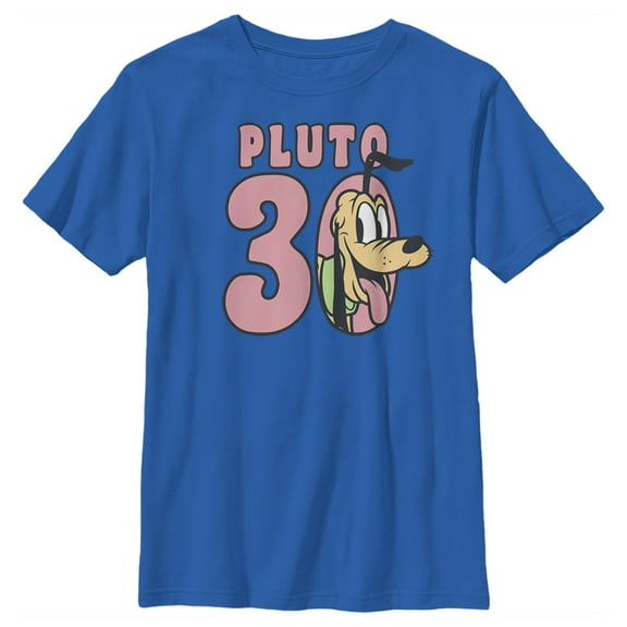 Boy's Mickey & Friends Pluto  Graphic Tee Royal Blue Medium