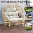thumbnail image 4 of Pocassy Outdoor Double Glider Egg Chair Rocking Egg Chairs Only Egg Chair - Beige, 4 of 5