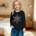 thumbnail image 2 of XAOFW Kids T-Shirts Girls Graphic Snowflake Print Round Neck Toddler Youth Everyday Play Long Sleeve Comfort Breathable Daily Lounging Tee, 2 of 4