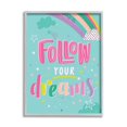 thumbnail image 3 of Stupell Industries Follow Your Dreams Bright Whimsical Patterned Rainbow Stars Framed Wall Art, 16 x 20, Design by Abi Hall, 3 of 5