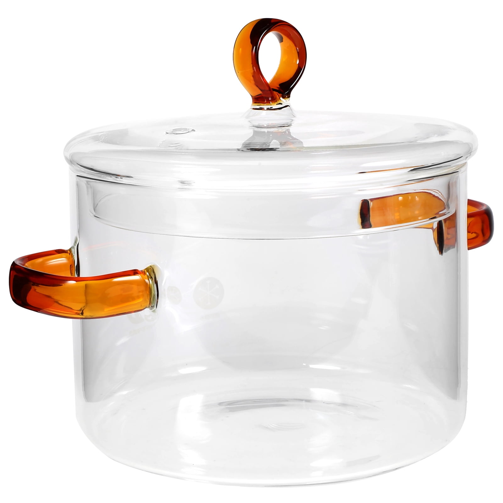 Glass Stockpot Kitchen Noodle Pot Double Handle Cooking Pot Instant Noodle Boiling Pot Kitchen Pot