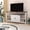 White/Oak, variant on Merrick Lane Durable Television Stands, Wood White, 15.50 x 60.00 x 31.75 Inches, 84 lb