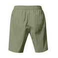thumbnail image 3 of Mgmyaa Men's Linen Casual Board Shorts Classic Fit Drawstring Elastic Waist Shorts with Pockets, 3 of 8
