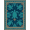 Turquoise Blue Orange, Pattern 4, variant on ODIKA Boho Ocean Stained Entryway Teal Beachy Cherry Nautical Turtle Refined for Queen Size Bedroom, Under Bed, Master , Foldable Easy Care