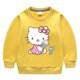 thumbnail image 5 of Hello Kitty estampado de dibujos animados para niños más suéter de terciopelo + pantalones gruesos ropa informal cálida de dos piezas para niños y niñas, 5 of 5