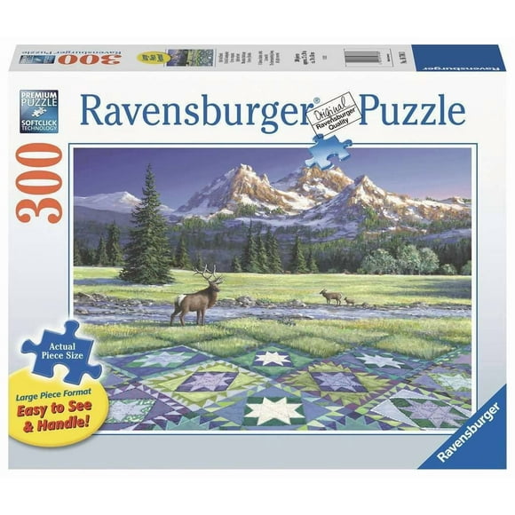 Rompecabezas Ravensburger Mountain Quiltscape, 300 piezas, para adultos