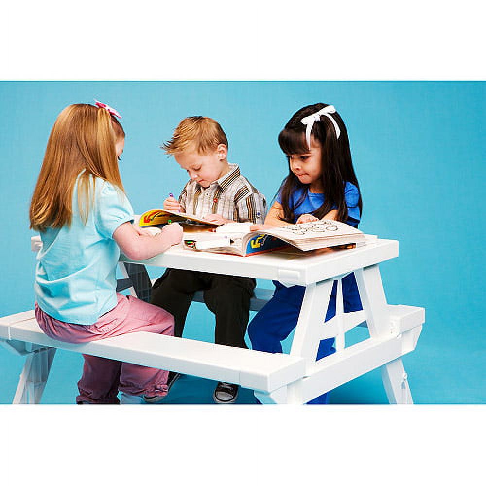 KidNic Children's Picnic Table, White - image 4 of 4