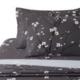 thumbnail image 3 of Marina Decoration Printed 600 Thread Count Soft Deep Pocket Hotel Standard Long Staple Cotton Blend Percale All Season Bedding Sheet Set, Plum Blossom Floral Grey Pattern, 3 of 7