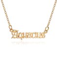 thumbnail image 2 of Zeus Creative Twelve Constellation Necklace Vintage English Letter Clavicle Chain, 2 of 7