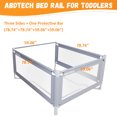 thumbnail image 4 of Toddler Bed Safety Rail Guard for Queen Size Beds (78.7"x78.7"x59"), Adjustable Height, Reinforced S Structure, , 3 Packs with Protective Bar, 4 of 7