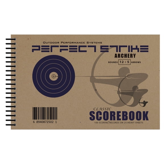 Perfect Strike Archery SCOREBOOK with Scoring Instructions. Perfect Strike System 12:5. (5.5" x 8.5") (1 Book)