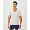 thumbnail image 3 of Hanes Perfect Flex Men's Tee, White V-Neck Undershirt, 1-Pack L, 3 of 8
