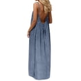 thumbnail image 2 of QNANSPI Long Nightgowns for Women, Cami Sleep Dresses for Ladies, Women Print Cami Backless Loose Loungewear Sleeveless Crew Neck Ankle Length Nightgown, 2 of 6