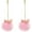 Set06-pink, variant on Fluffy Pom Earrings Colorful Butterfly Pom Pom Dangle Earrings for Women Long Chain Fluffy Fur Ball Tassel Drop Earrings Fashion Pom Ball Jewelry