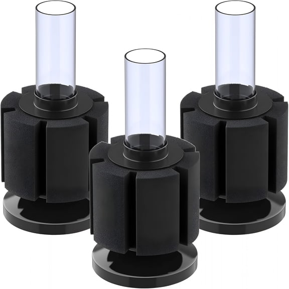 HIBIBUD 3 Pack Aquarium Sponge Filter Quiet Betta Fry Shrimp and Small Fish Foam Filter for Tiny Fish Tank up to 10 Gallon